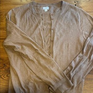 J. Crew Women's Light Tan Button-Up Cardigan